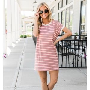 Pink Lily Boutique pink t shirt dress